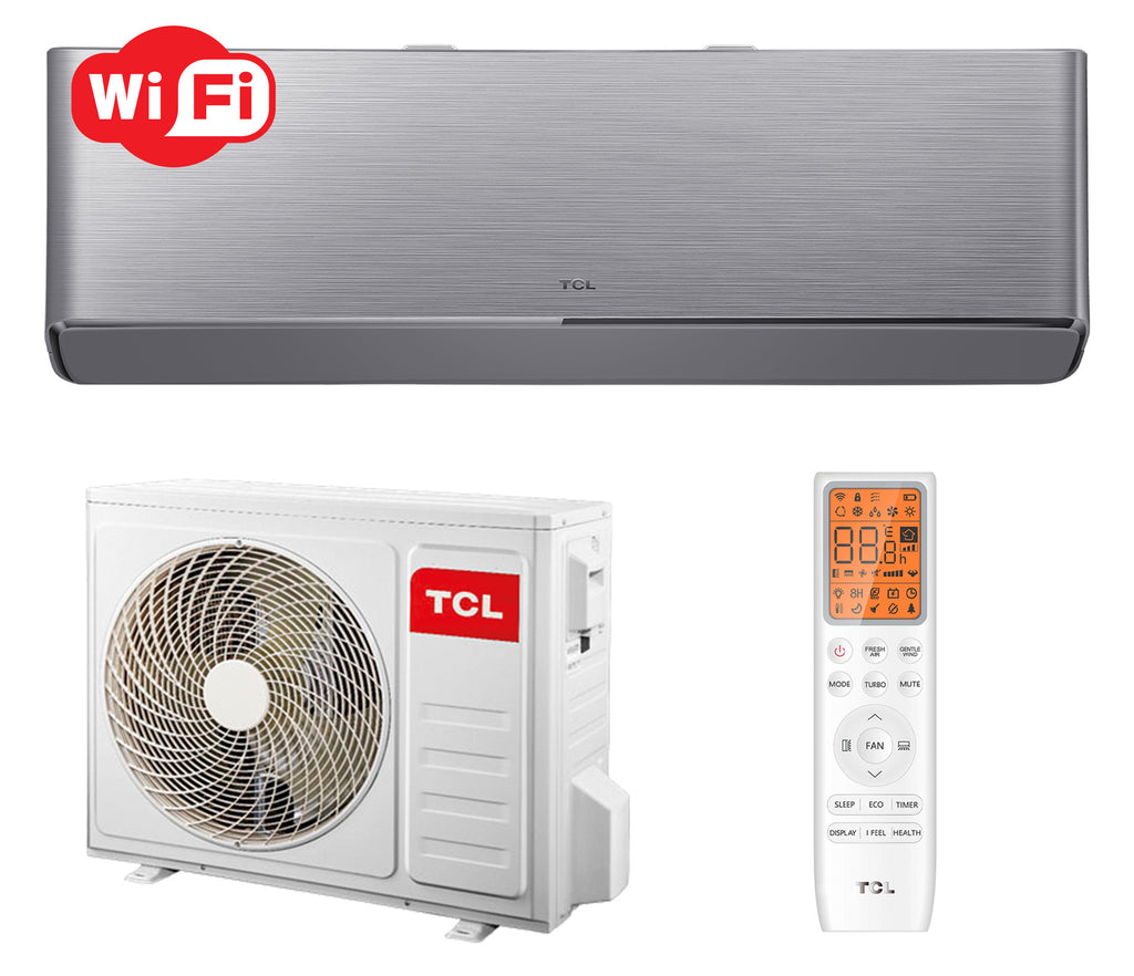 Кондиціонер настінний TAC-12CHSD/FAI Inverter R32 WI-FI, інверторний кондиціонер сірого кольору, серія FreshIN 1.0 Series FAI з wi-fi та притоком повітря