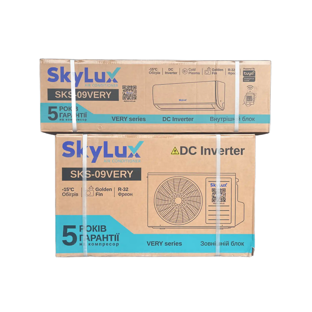 Кондиціонер настінний SkyLux SKS-12VERY, надійний інтерторний кондиціонер з wi-fi